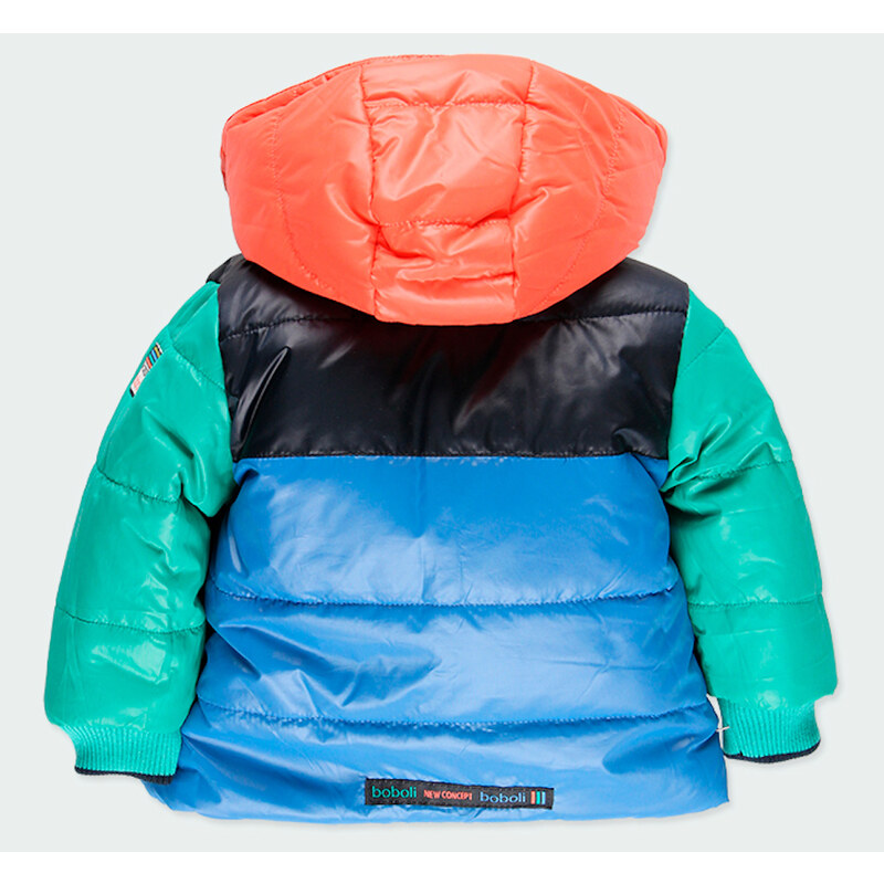 Boboli Dětská zimní bunda oboustranná barevná Maskáč