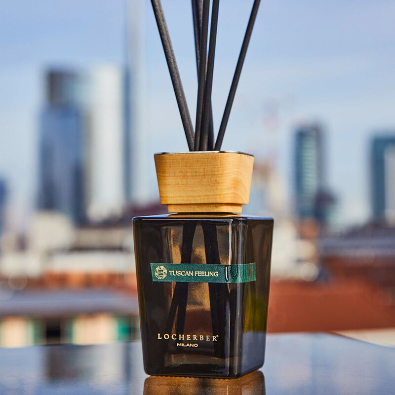 Locherber Milano – aroma difuzér s tyčinkami Tuscan Feeling (Toskánský pocit), 1000 ml