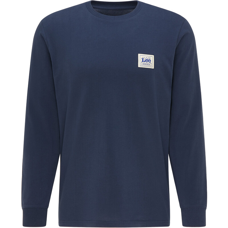 Pánské triko LEE L63MJACF LS BRANDED TEE Bright Navy