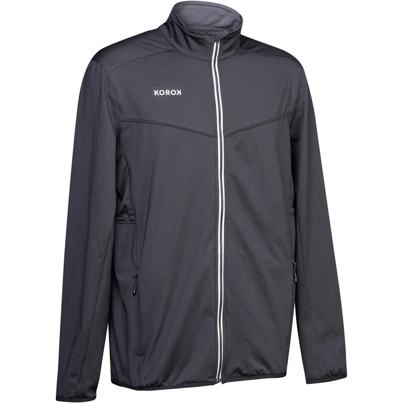 KOROK Pánská tréninková bunda na pozemní hokej FH900 černá 57264542
