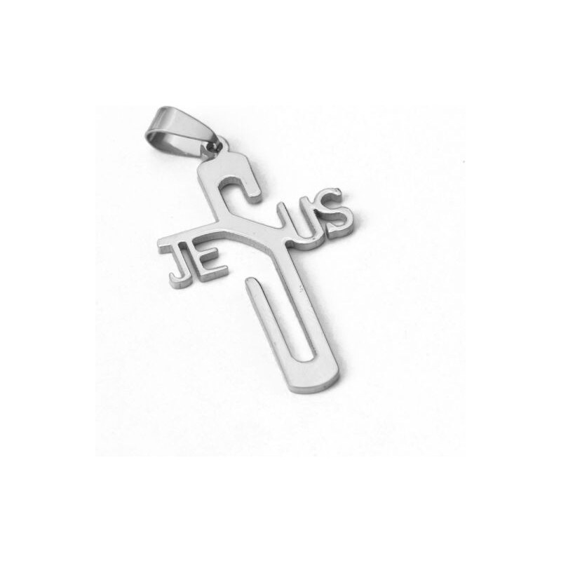 Přívěsek z chirurgické oceli Křížek JESUS Impress Jewelry JesusTag