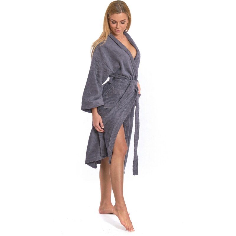 Interkontakt Dámský župan model KIMONO 02 Dark Grey