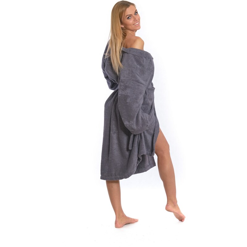 Interkontakt Dámský župan model KIMONO 02 Dark Grey