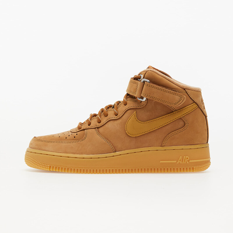 Pánské zimní boty Nike Air Force 1 Mid '07 Flax/ Wheat-Gum Light Brown-Black