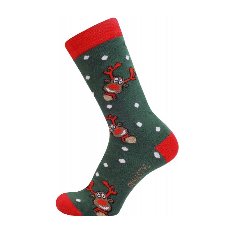 SOB veselé vánoční ponožky Zelené 39-42