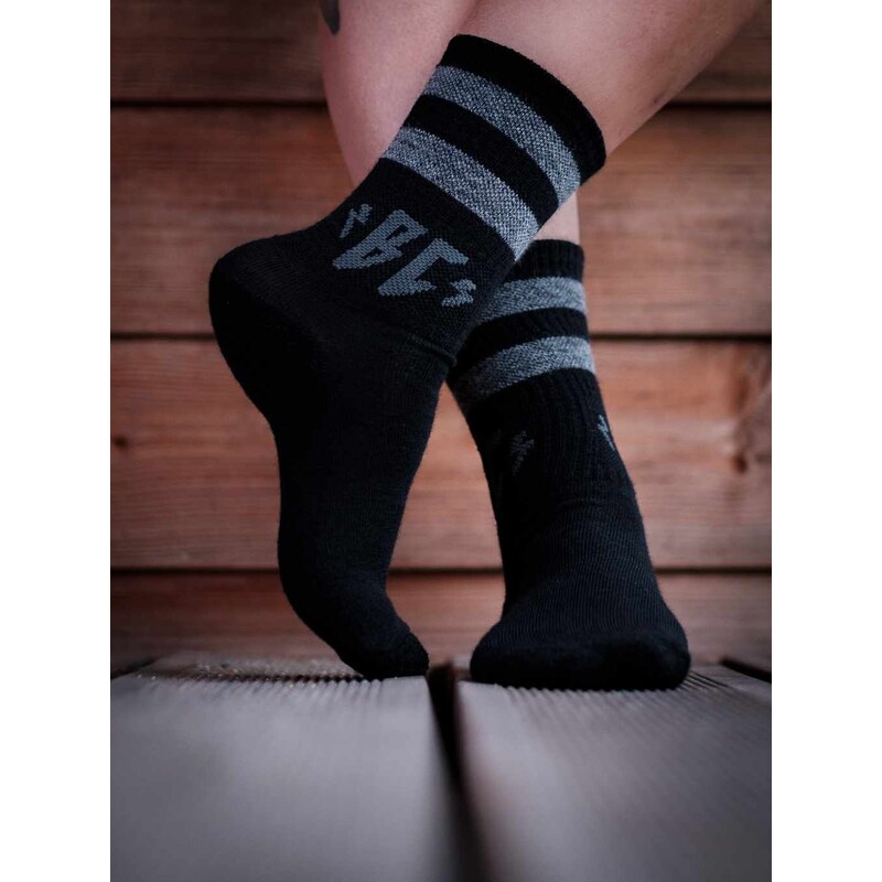 Breakout Clothing Merino ponožky BC FLASH BLACK