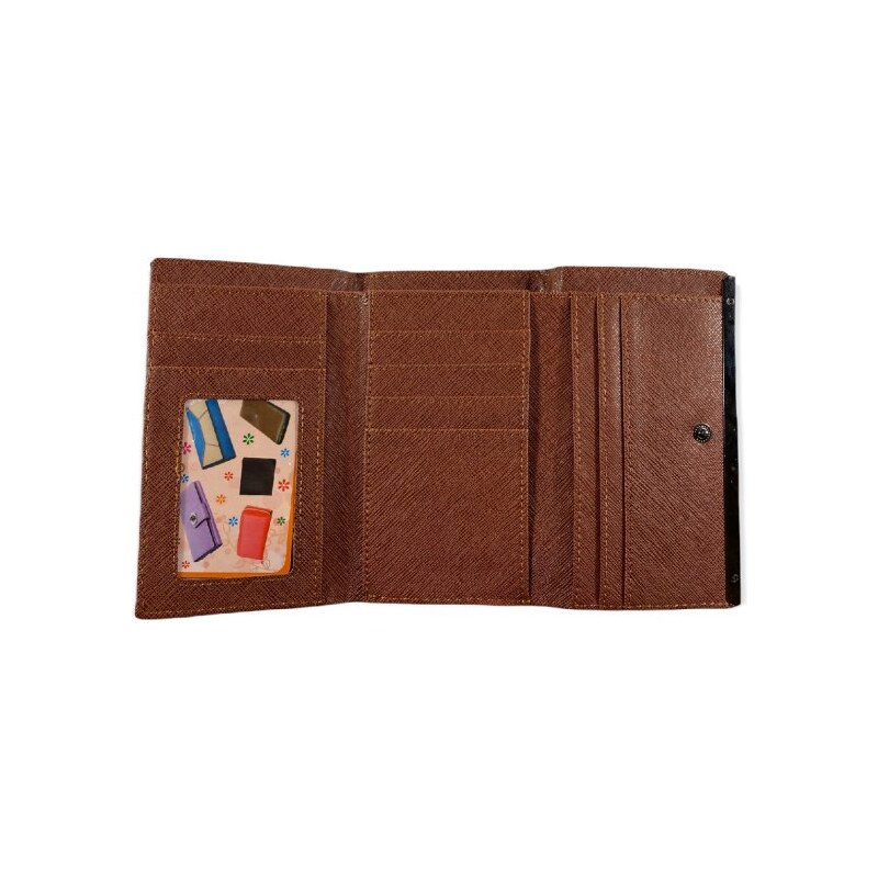 Eslee Dámská peněženka s módním motivem hnědá A1126