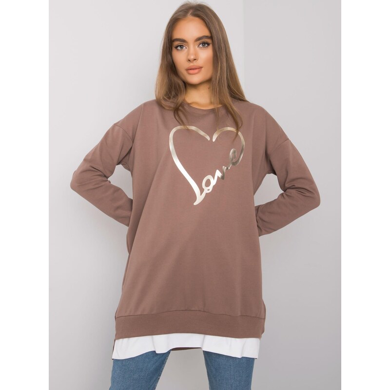 RUE PARIS Tunic-RV-TU-7258.40P-Brown