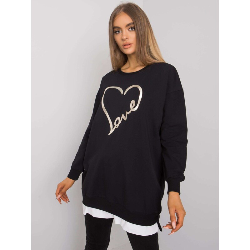 RUE PARIS Tunic-RV-TU-7258.40P-Black