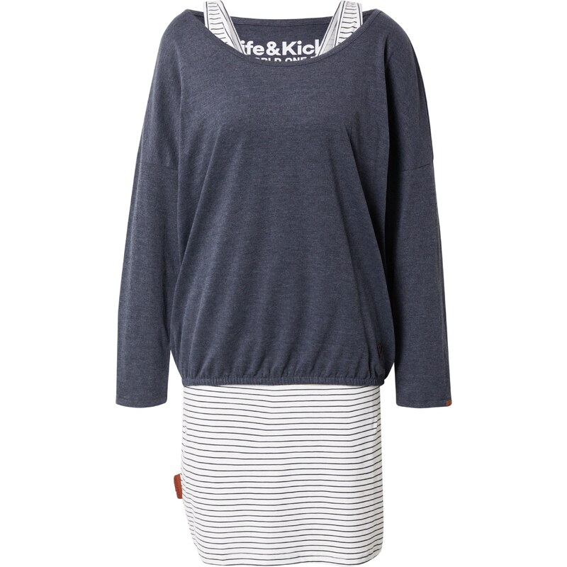 alife & kickin Šaty SunnyAK marine modrá / bílá