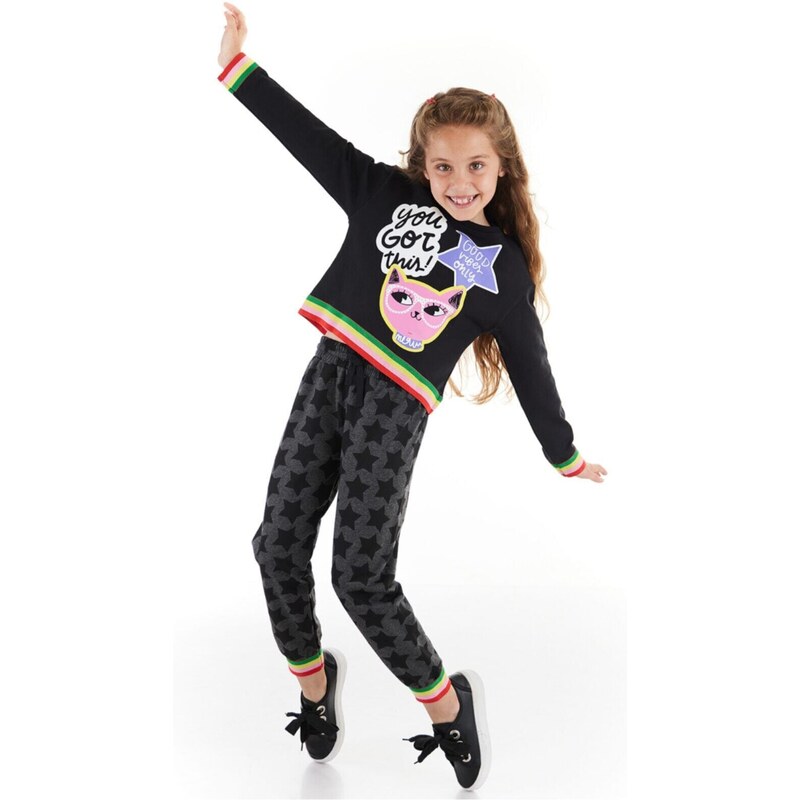 mshb&g Good Meow Girl's Tracksuit Set