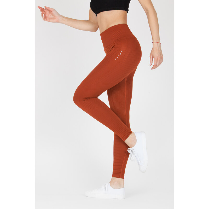 Naine Dámské legíny s push-up efektem Barva: Hnědá, Velikost: S 74222072