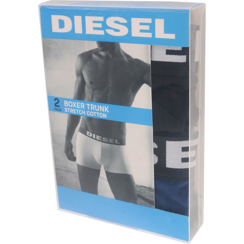 Pánské černé a modré boxerky Diesel - set 2 ks