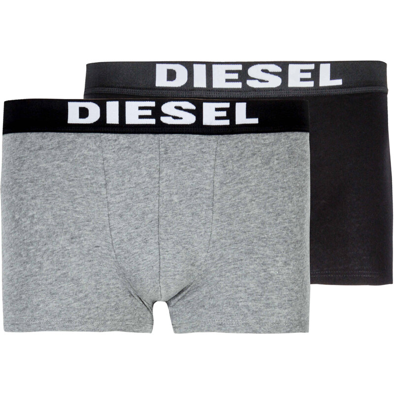 Pánské černé a šedé boxerky Diesel - set 2 ks