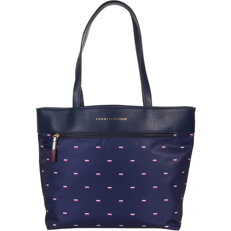 Tommy Hilfiger Gwen II-Tote with Pouch-Corporate Stripe Critter Nylon 65076351