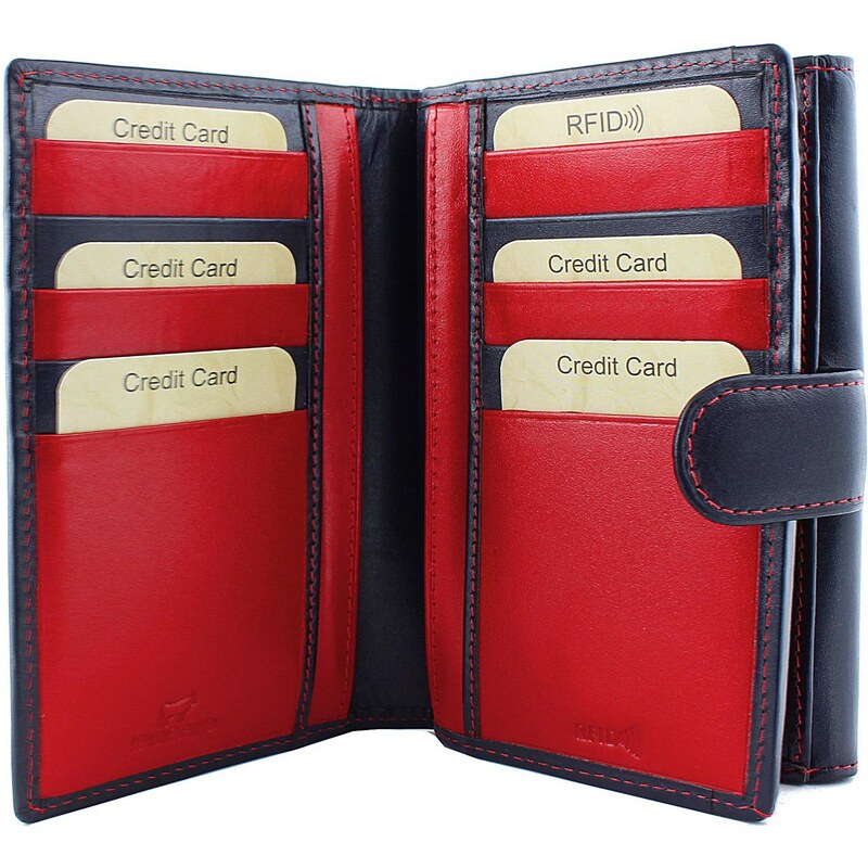 Dámská kožená peněženka El Forrest 866-34 RFID modrá