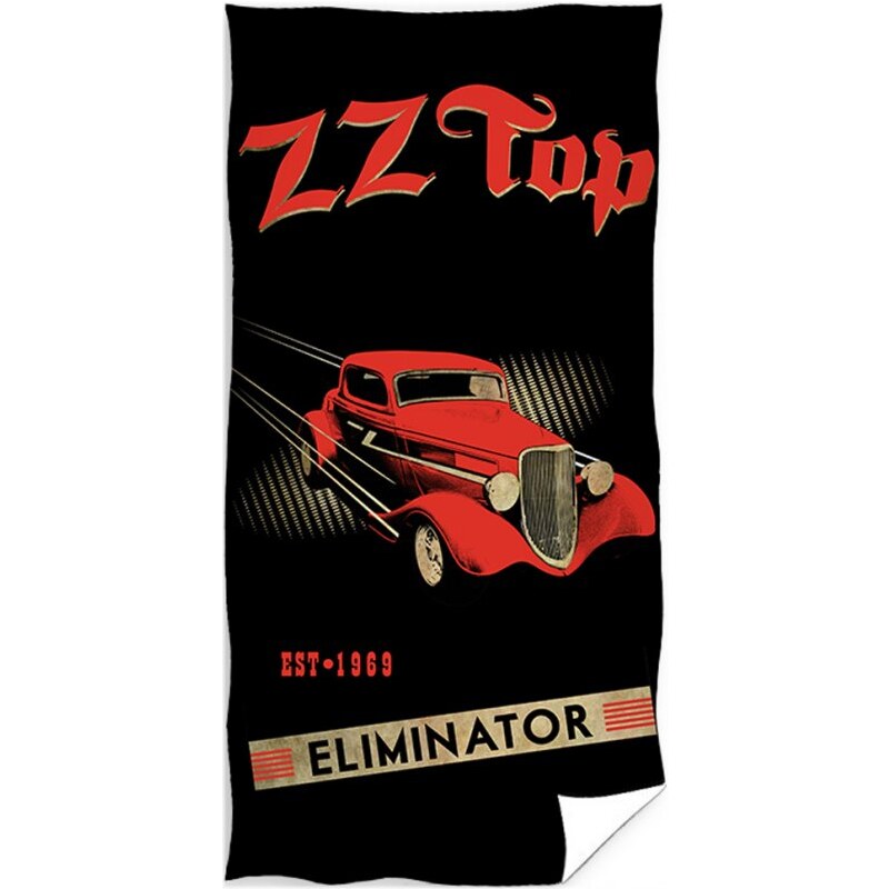 Carbotex Bavlněná osuška ZZ Top - motiv Eliminator - 100% bavlna, froté s gramáží 320 gr./m2 - 70 x 140 cm