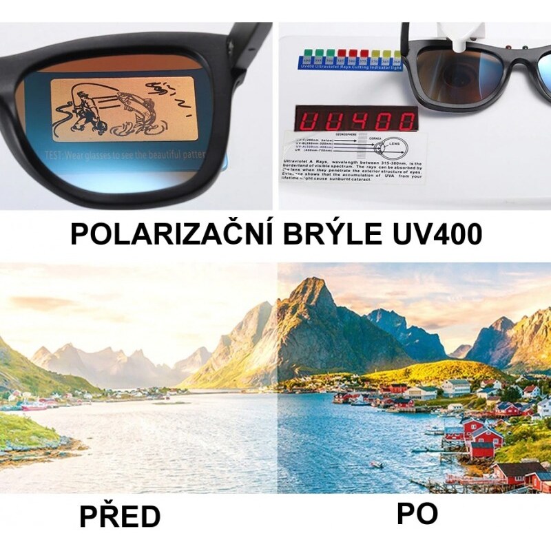 Motis.cz Tmavě dřevěné sluneční brýle - hnědé