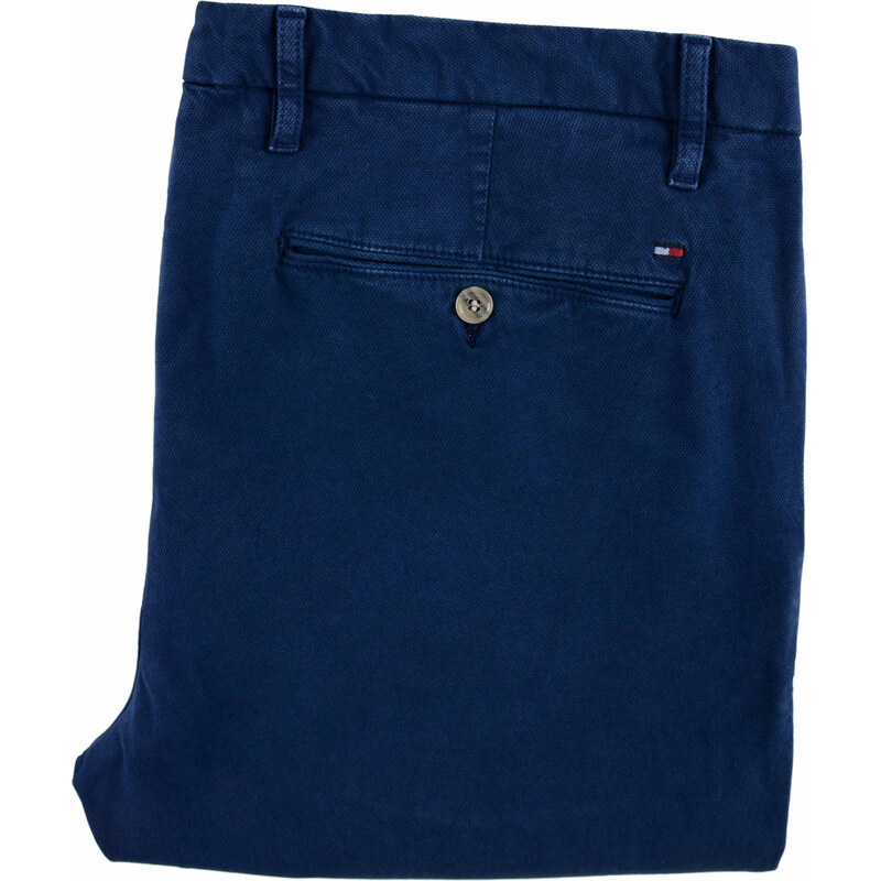 Pánské modré strukturované chino kalhoty Tommy Hilfiger