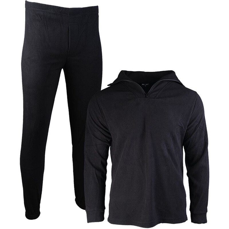 MILTEC Spodní termo prádlo ThermoFleece se zipem černé