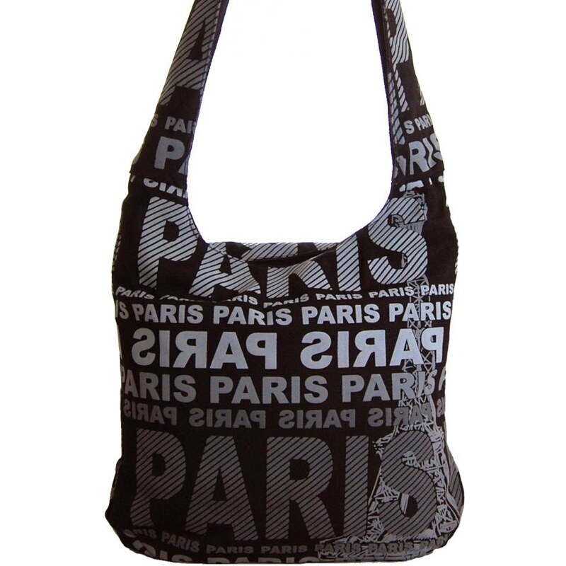 Mahel Moderní crossbody taška PARIS s šedým potiskem - dle obrázku