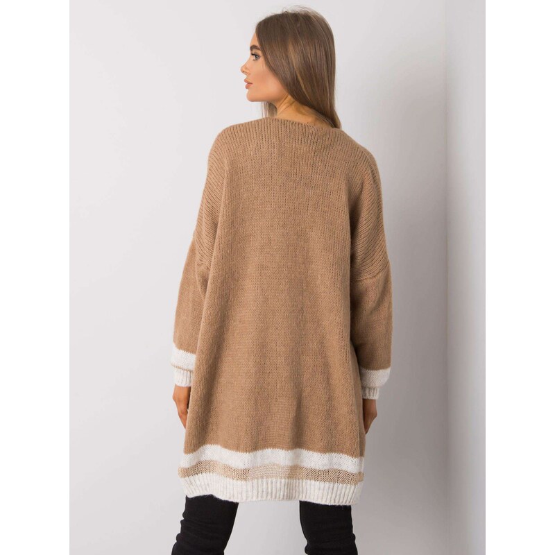 Fashionhunters OH BELLA Camel pletený svetr