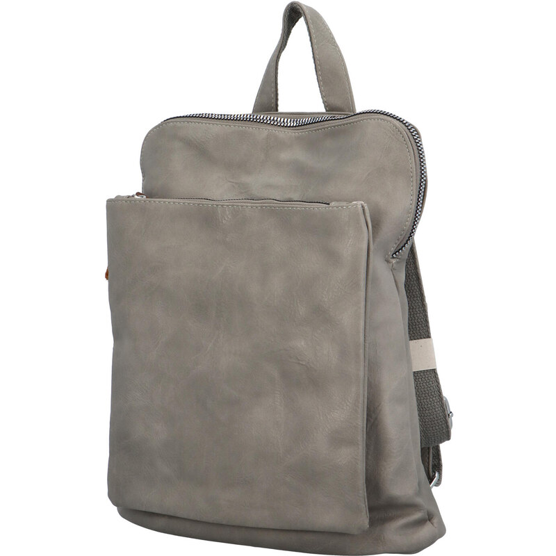 Dámský městský batoh kabelka šedý - Paolo Bags Buginni šedá