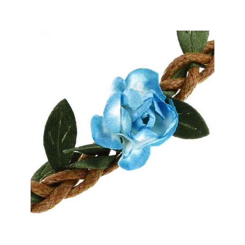 Květinová čelenka do vlasů modrá Cixi F5045