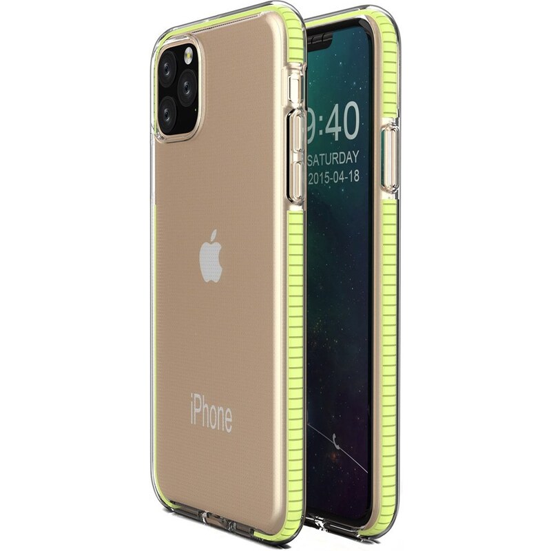 IZMAEL.eu Pouzdro Spring clear TPU pro Apple iPhone 11 pro Apple iPhone 11 Pro Max žlutá