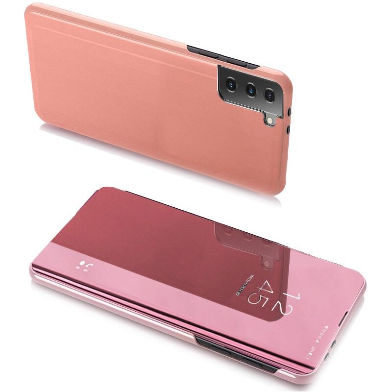 WOZINSKY Pouzdro Clear View pro Samsung Galaxy S21 Plus 5G růžová