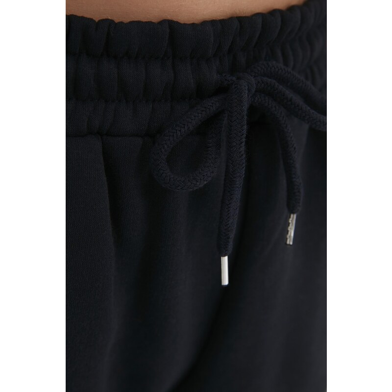 Trendyol Navy Blue Fleece Basic Knitted Sweatpants