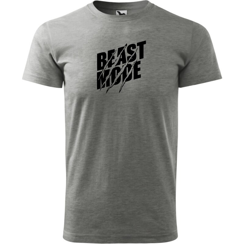 Fenomeno Pánské tričko - Beast mode - šedé