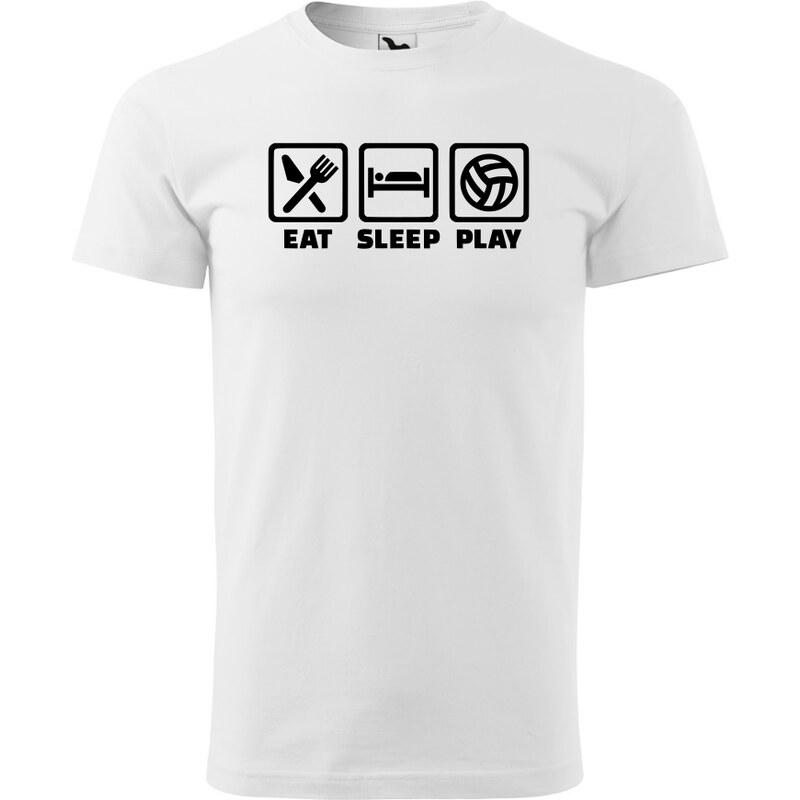 Fenomeno Pánské tričko - Eat sleep volleyball - bílé