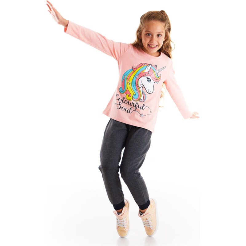 mshb&g Mushi Colorful Unicorn Girls T-shirt Trousers Set