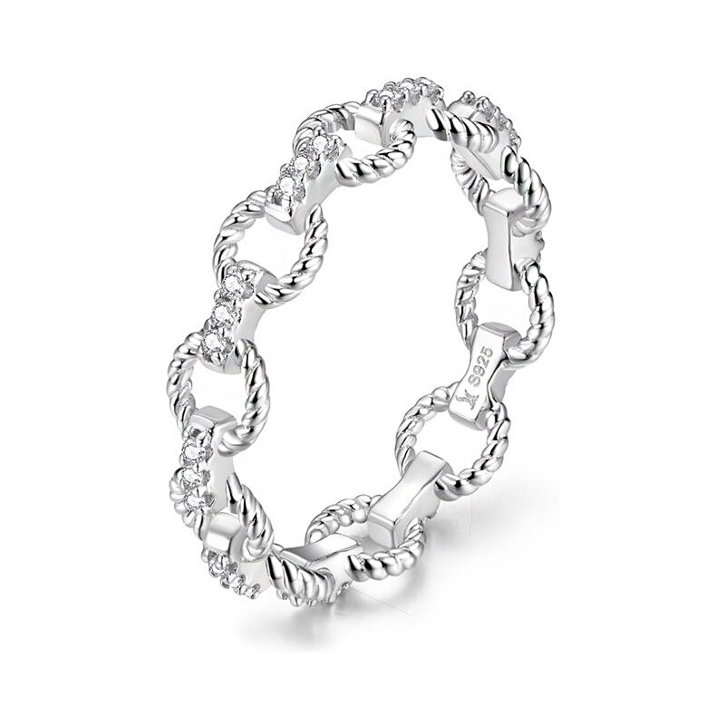 P&J Jewellery Stříbrný prsten Propletené lano SRP32