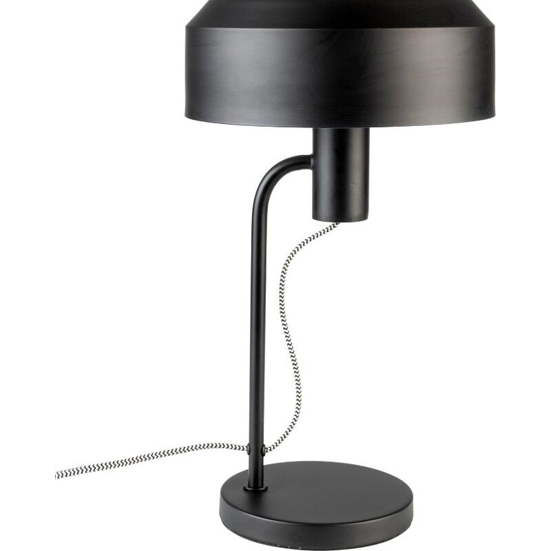 White Label Černá kovová stolní lampa WLL LANDON