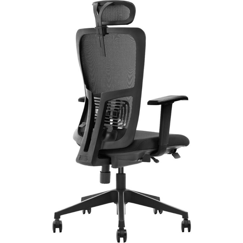DMQ Černá látková kancelářská židle Tuson