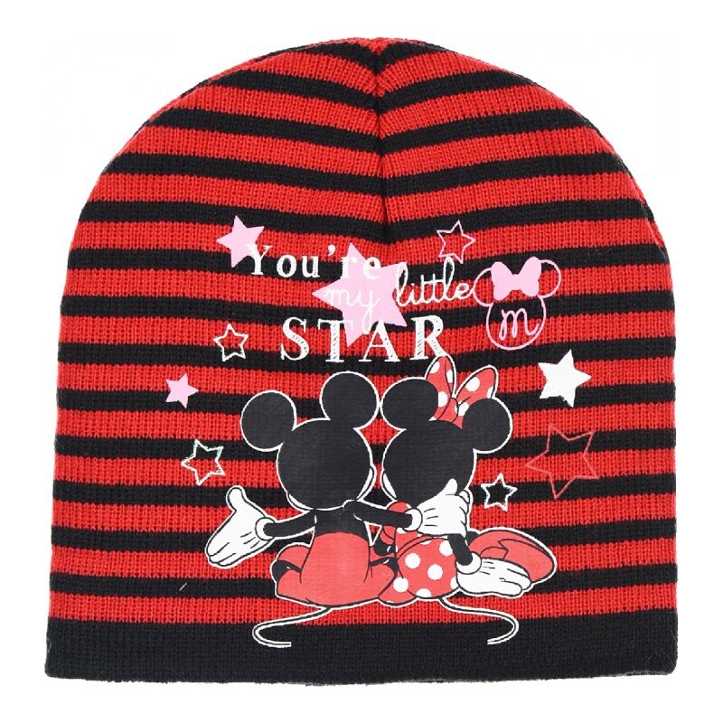 Minnie Mouse - licence Dívčí zimní čepice - Minnie Mouse HS4045, červená