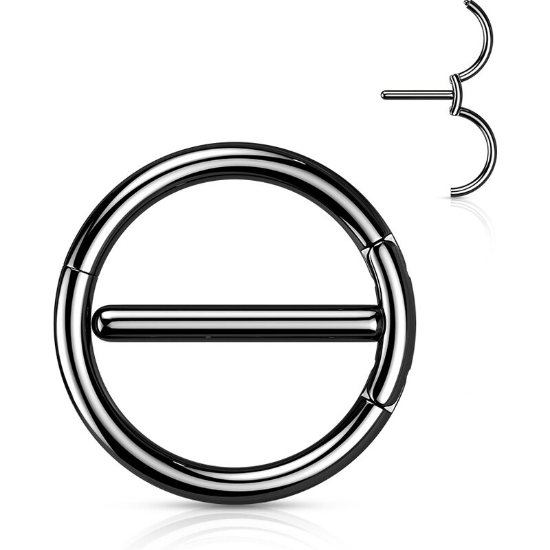 Atreya Dvojitý ocelový kroužek do bradavek s otevíráním