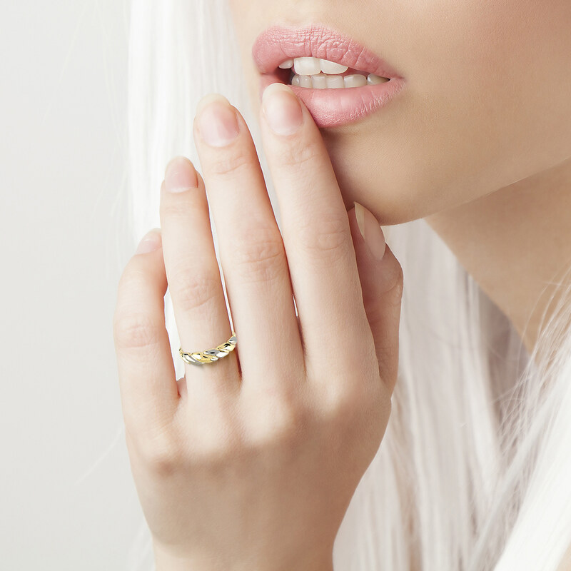 Lillian Vassago Elegantní prsten z kombinovaného zlata LLV85-GR039