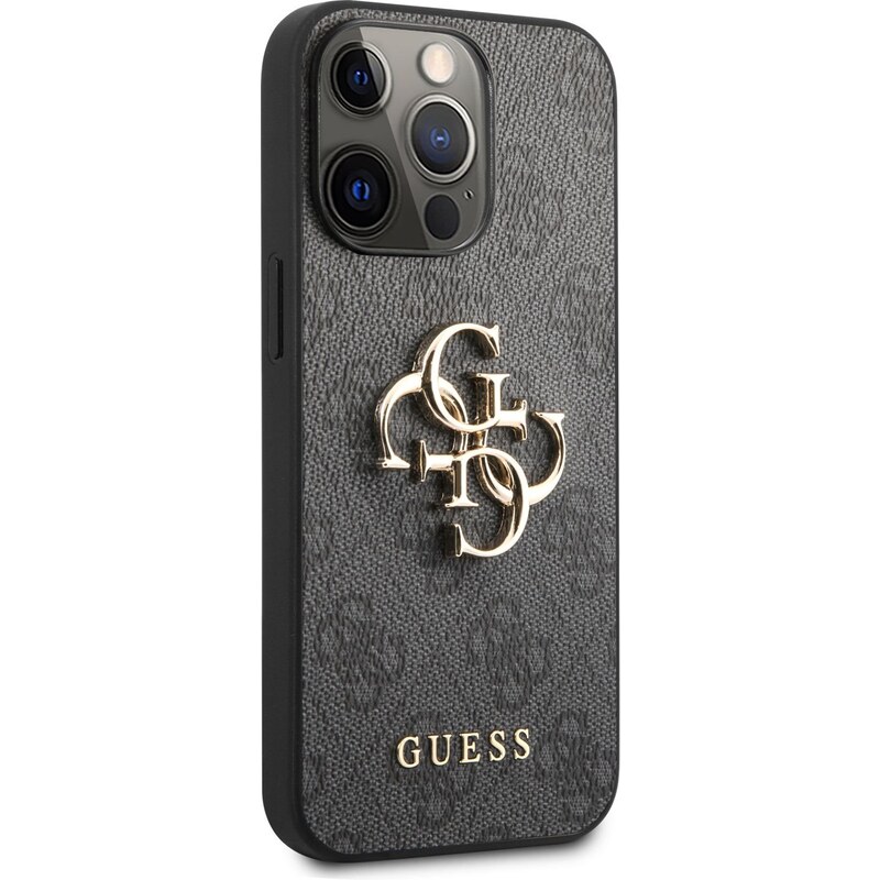 Ochranný kryt pro iPhone 13 Pro MAX - Guess, 4G Logo Back Gray