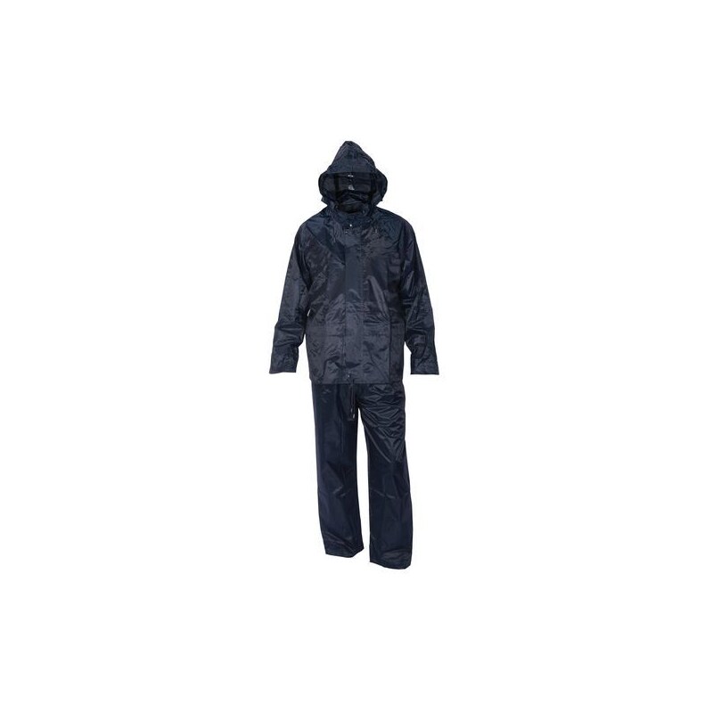 CXS Pogumovaný nepromokavý oblek s kapucí v límci, modrý, vel. XXXXL
