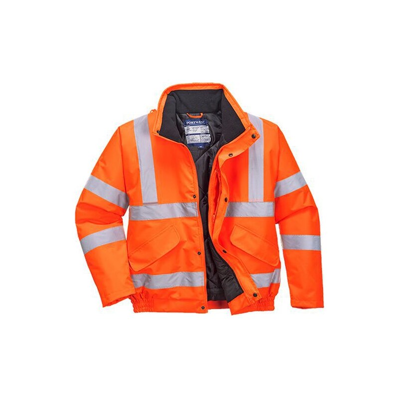 Portwest Reflexní nepromokavá bunda bomber Rocket Hi-Vis, oranžová, vel. L