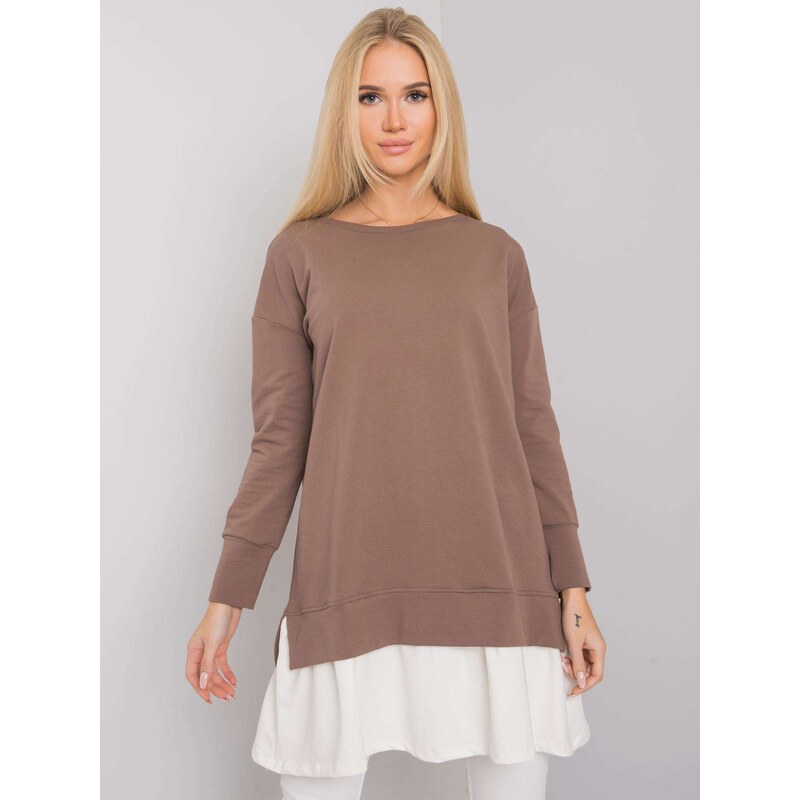 RUE PARIS Tunic-RV-TU-7183.33P-Brown