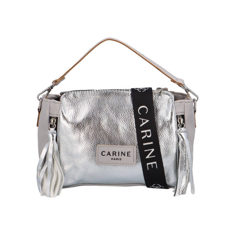 Carine Stříbrná crossbody kabelka s třásněmi Viola