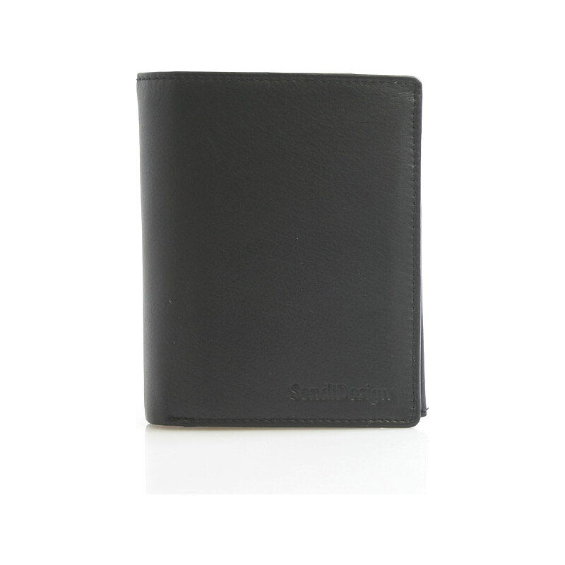 Černá peněženka z telecí kůže SendiDesign T5602 černá