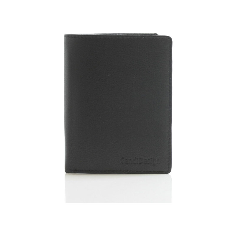 Černá peněženka z telecí kůže SendiDesign T5700 černá