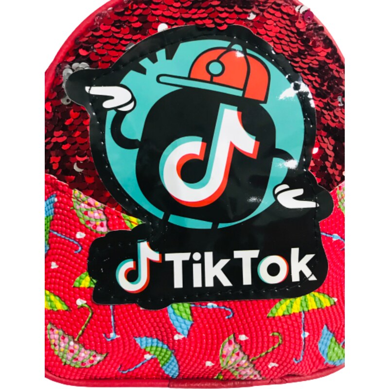 TIKTOK BATŮŽEK ČERVENÝ - potisk