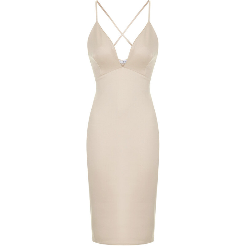 Topshop **Cross-Back Plunge Dress by Rare