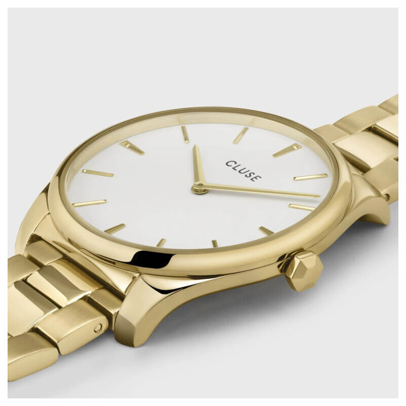 Hodinky Cluse Féroce Steel White / Gold